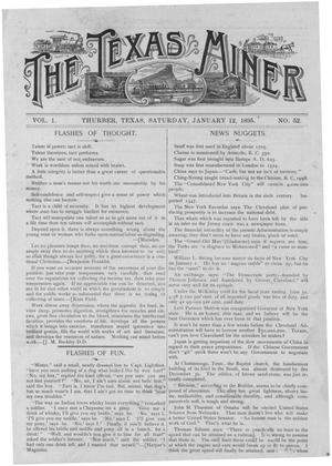 The Texas Miner, Volume 1, Number 52, January 12, 1895