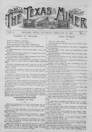 The Texas Miner, Volume 2, Number 5, February 16, 1895