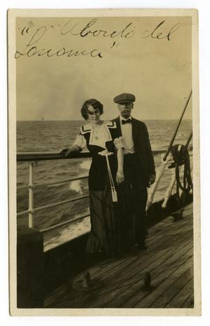 Primary view of object titled '[Aboard the Louoma]'.