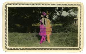 Primary view of object titled '[Amelia and Angela in Costume]'.