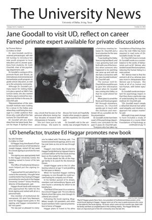 Primary view of object titled 'The University News (Irving, Tex.), Vol. 26, No. 6, Ed. 1 Wednesday, October 10, 2001'.