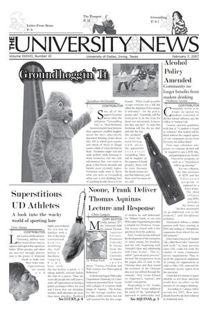 Primary view of object titled 'The University News (Irving, Tex.), Vol. 37, No. 11, Ed. 1 Wednesday, February 7, 2007'.
