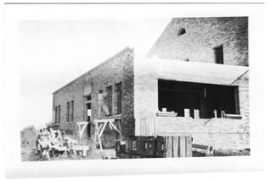 Primary view of object titled 'Kilian Hall under construction'.