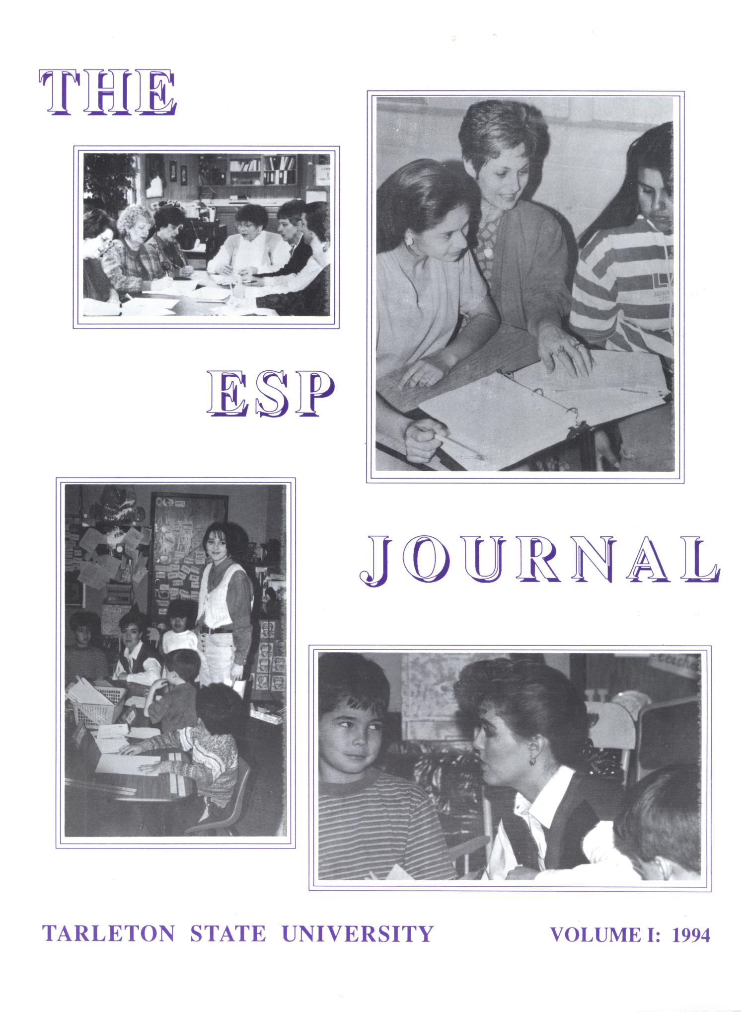 Journal of the Effective Schools Project, Volume 1, 1994
                                                
                                                    Front Cover
                                                