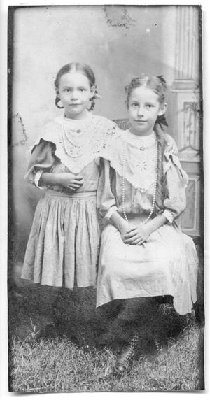 Primary view of object titled '[Portrait of Two Young Girls in Dresses]'.