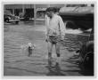 Primary view of [Man and Dog in Flood Waters]