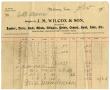 Primary view of [Receipt from J. M. Wilcox and Son, March 25, 1897]CBM_1687-003-012
