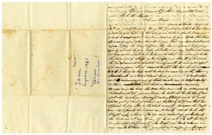 Primary view of object titled '[Letter from W. H. Timmins to Charles B. Moore, August 25, 1861]'.