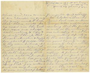 Primary view of object titled '[Letter from J. C. Barr  to C. B. Moore, April 22, 1877]'.