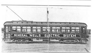 Primary view of object titled '[A Trolley Car of the] Mineral Wells Electric System'.