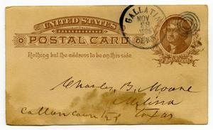 Primary view of [Postcard from William Dodd to Charles B. Moore]