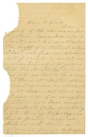 Primary view of object titled '[Letter from Charles B. Moore to O. P. Reed]'.