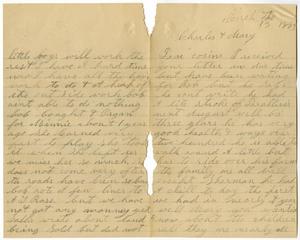 Primary view of object titled '[Letter from Mollie Taylor to Mary and Charles Moore, March 13, 1893]'.