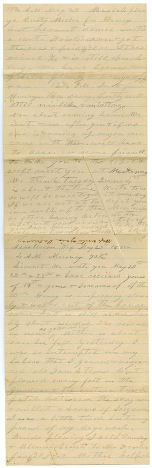 Primary view of object titled '[Letter from C. B. Moore to Linnet, May 29, 1895]'.