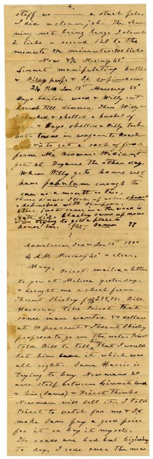 Primary view of object titled '[Letter from Charles B. Moore to Mary Ann Moore, January 13, 1900]'.