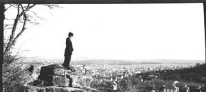 Primary view of object titled '[A Lady Viewing Mineral Wells From East Mountain]'.