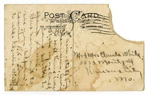 Primary view of object titled '[Postcard to Claude and Linnet Moore White, December 23, 1913]'.