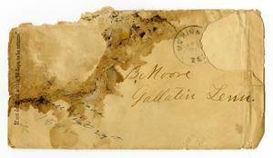 Primary view of [Envelope to Charles B. Moore, 1885]