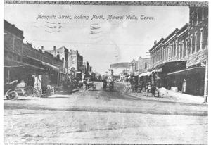 Primary view of object titled 'Mosquito  Street, Looking North, Mineral Wells, Texas'.