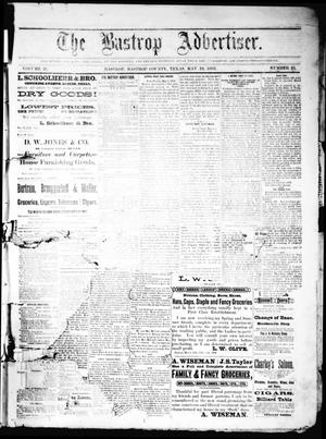 Primary view of object titled 'The Bastrop Advertiser (Bastrop, Tex.), Vol. 26, No. 21, Ed. 1 Saturday, May 19, 1883'.