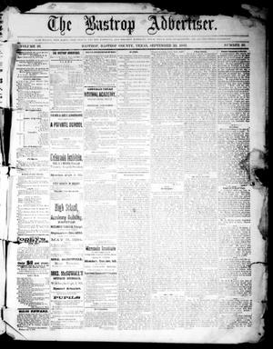 Primary view of object titled 'The Bastrop Advertiser (Bastrop, Tex.), Vol. 26, No. 39, Ed. 1 Saturday, September 22, 1883'.