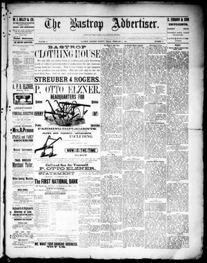 Primary view of object titled 'The Bastrop Advertiser (Bastrop, Tex.), Vol. 33, No. 2, Ed. 1 Saturday, February 8, 1890'.