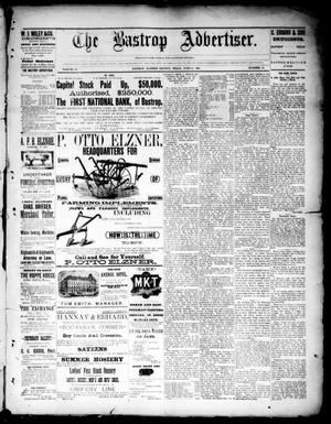 Primary view of object titled 'The Bastrop Advertiser (Bastrop, Tex.), Vol. 33, No. 20, Ed. 1 Saturday, June 14, 1890'.