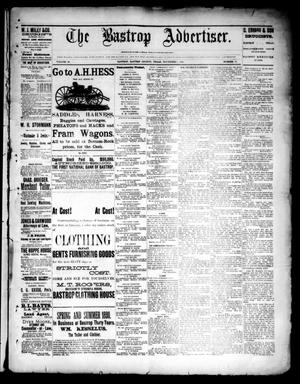 Primary view of object titled 'The Bastrop Advertiser (Bastrop, Tex.), Vol. 33, No. 40, Ed. 1 Saturday, November 1, 1890'.