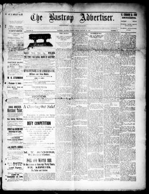 Primary view of object titled 'The Bastrop Advertiser (Bastrop, Tex.), Vol. 33, No. 51, Ed. 1 Saturday, January 24, 1891'.