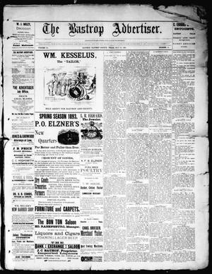 Primary view of object titled 'The Bastrop Advertiser (Bastrop, Tex.), Vol. 35, No. 15, Ed. 1 Saturday, May 20, 1893'.