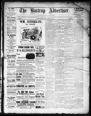 Primary view of object titled 'The Bastrop Advertiser (Bastrop, Tex.), Vol. 35, No. 22, Ed. 1 Saturday, July 8, 1893'.