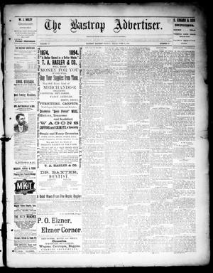 Primary view of object titled 'The Bastrop Advertiser (Bastrop, Tex.), Vol. 37, No. 20, Ed. 1 Saturday, June 23, 1894'.