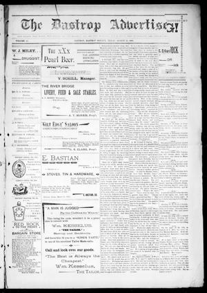 Primary view of object titled 'The Bastrop Advertiser (Bastrop, Tex.), Vol. 44, No. 35, Ed. 1 Saturday, August 29, 1896'.