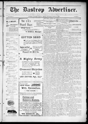 Primary view of object titled 'The Bastrop Advertiser (Bastrop, Tex.), Vol. 46, No. 2, Ed. 1 Saturday, March 12, 1898'.