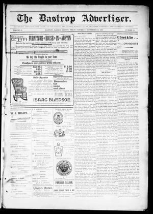 Primary view of object titled 'The Bastrop Advertiser (Bastrop, Tex.), Vol. 47, No. 30, Ed. 1 Saturday, September 23, 1899'.