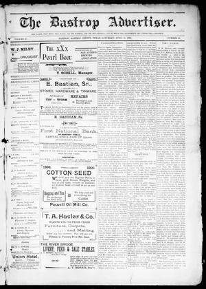 Primary view of object titled 'The Bastrop Advertiser (Bastrop, Tex.), Vol. 48, No. 16, Ed. 1 Saturday, April 21, 1900'.