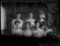 Photograph: [Group of seven young ladies, including Alice Snearly and Gertrude Sn…