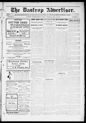 Primary view of The Bastrop Advertiser (Bastrop, Tex.), Vol. 55, No. 46, Ed. 1 Saturday, February 22, 1908