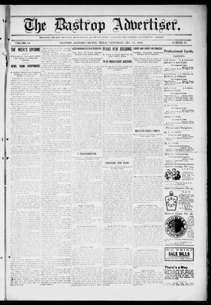 Primary view of object titled 'The Bastrop Advertiser (Bastrop, Tex.), Vol. 56, No. 36, Ed. 1 Saturday, December 12, 1908'.