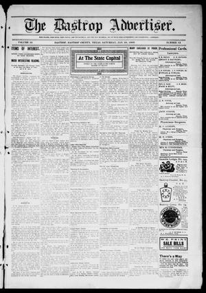 Primary view of object titled 'The Bastrop Advertiser (Bastrop, Tex.), Vol. 56, No. 42, Ed. 1 Saturday, January 30, 1909'.