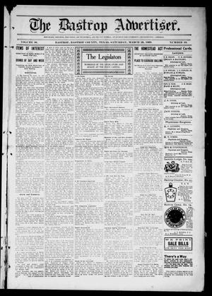 Primary view of object titled 'The Bastrop Advertiser (Bastrop, Tex.), Vol. 56, No. 49, Ed. 1 Saturday, March 20, 1909'.