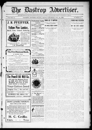 Primary view of object titled 'The Bastrop Advertiser (Bastrop, Tex.), Vol. 57, No. 27, Ed. 1 Saturday, October 16, 1909'.