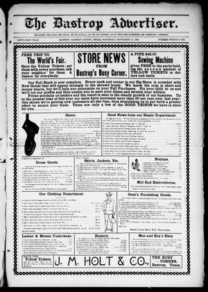 Primary view of The Bastrop Advertiser (Bastrop, Tex.), Vol. 51, No. 29, Ed. 1 Saturday, September 26, 1903