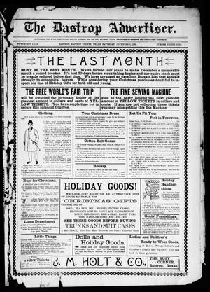 Primary view of The Bastrop Advertiser (Bastrop, Tex.), Vol. 51, No. 39, Ed. 1 Saturday, December 5, 1903