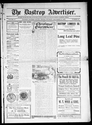 Primary view of object titled 'The Bastrop Advertiser (Bastrop, Tex.), Vol. 58, No. 36, Ed. 1 Saturday, December 24, 1910'.