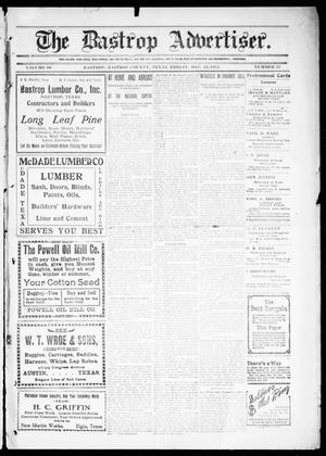 Primary view of object titled 'The Bastrop Advertiser (Bastrop, Tex.), Vol. 60, No. 35, Ed. 1 Friday, December 13, 1912'.