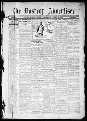 Primary view of object titled 'The Bastrop Advertiser (Bastrop, Tex.), Vol. 66, No. 30, Ed. 1 Friday, January 10, 1919'.