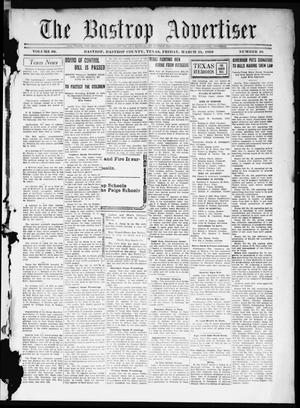 Primary view of object titled 'The Bastrop Advertiser (Bastrop, Tex.), Vol. 66, No. 40, Ed. 1 Friday, March 21, 1919'.