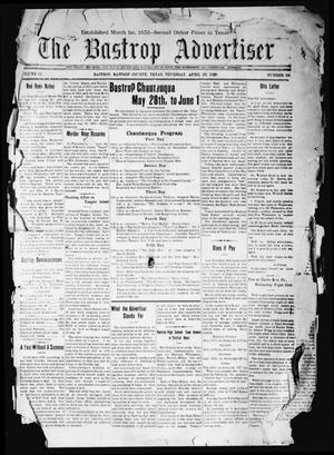 Primary view of object titled 'The Bastrop Advertiser (Bastrop, Tex.), Vol. 67, No. 39, Ed. 1 Thursday, April 29, 1920'.