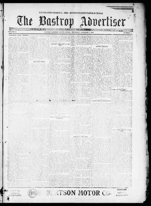Primary view of object titled 'The Bastrop Advertiser (Bastrop, Tex.), Vol. 68, No. 14, Ed. 1 Thursday, November 4, 1920'.